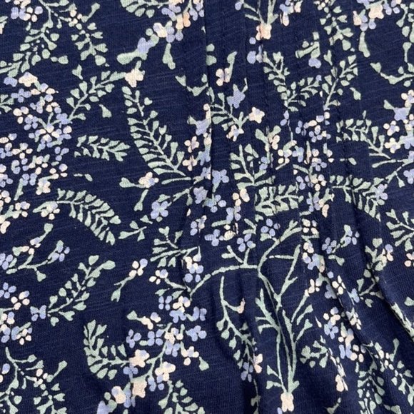 Lucky Brand Floral Pintuck Cotton Peasant Blouse - Picture 8 of 12